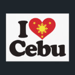 I Love Cebu Postcard<br><div class="desc">I love Cebu, a province in the Philippines. I love this province so much that I decided to create this design and place them on a variety of products like t-shirts, shirts, bags, hats, mugs, etc. They make excellent gifts for any Pinoy or Pinay or visitor of this province. They’re...</div>
