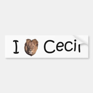 I (Love) Cecil the Lion Bumper Sticker