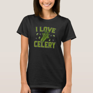 I Love Celery Vegetarian Detox Green Juice Farmer T-Shirt