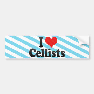 I Love Cellists Bumper Sticker