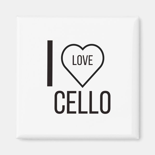 I LOVE CELLO MAGNET (Front)