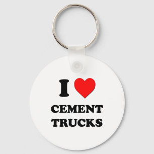 I love Cement Trucks Keychain