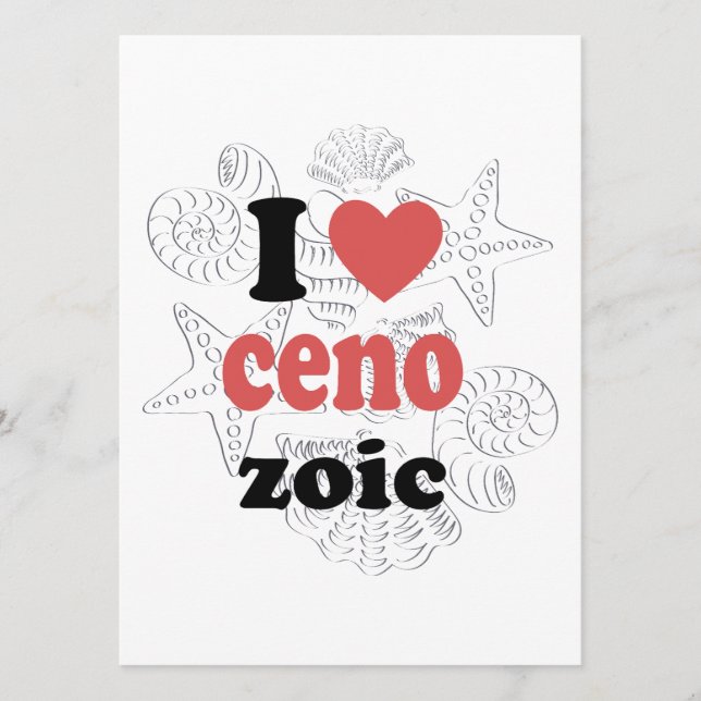 I love Cenozoic funny quote for scientists Advice Card (Front)