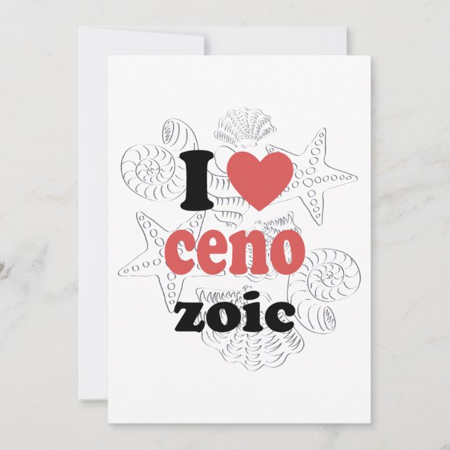 I love Cenozoic funny quote for scientists Announcement (Front)