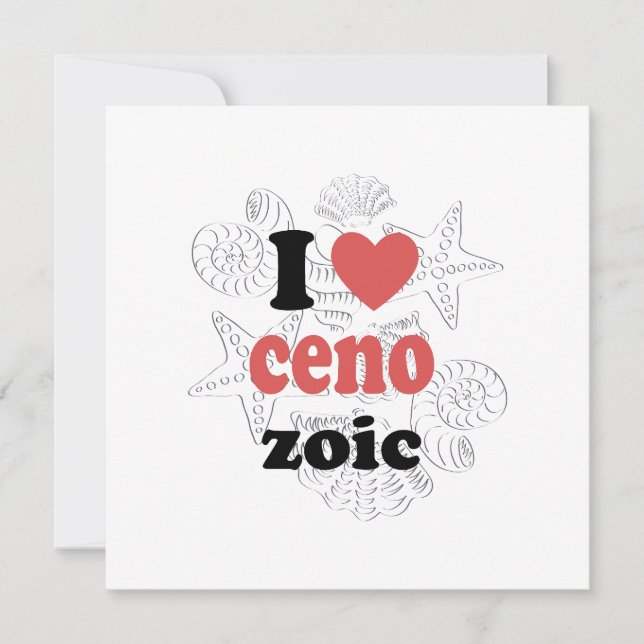 I love Cenozoic funny quote for scientists Card (Front)