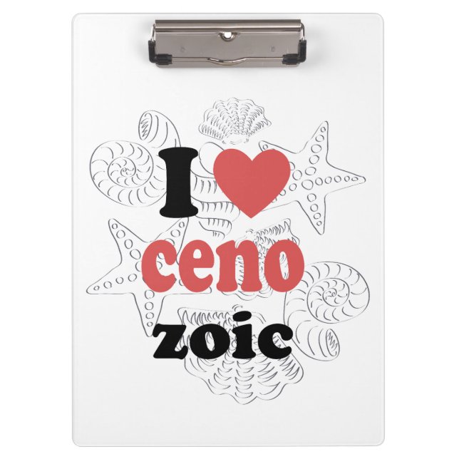 I love Cenozoic funny quote for scientists Clipboard (Front)