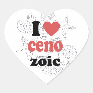 I love Cenozoic funny quote for scientists Heart Sticker