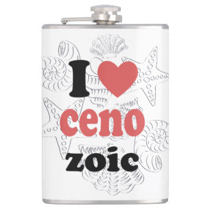 I love Cenozoic funny quote for scientists Hip Flask