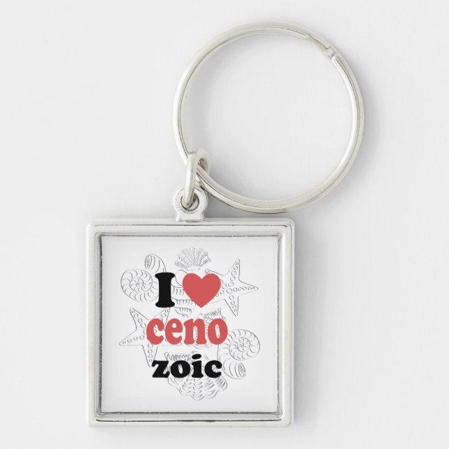 I love Cenozoic funny quote for scientists Keychain (Front)