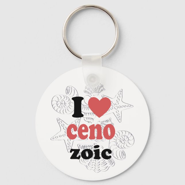 I love Cenozoic funny quote for scientists Keychain (Front)