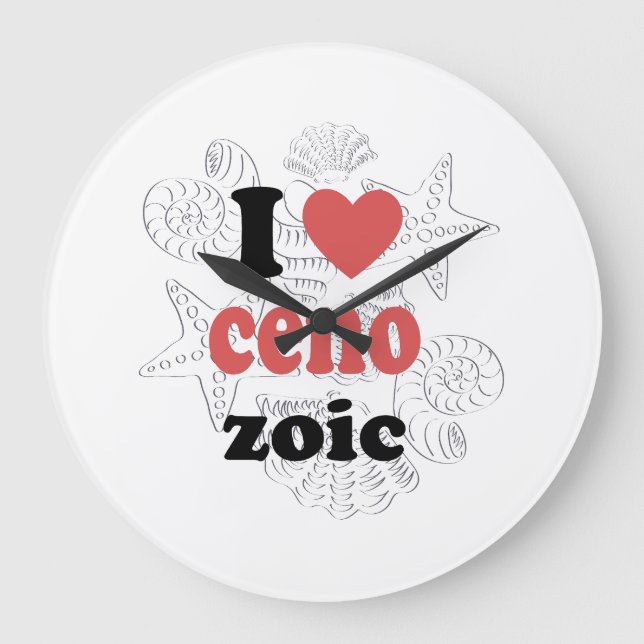 I love Cenozoic funny quote for scientists Large Clock (Front)