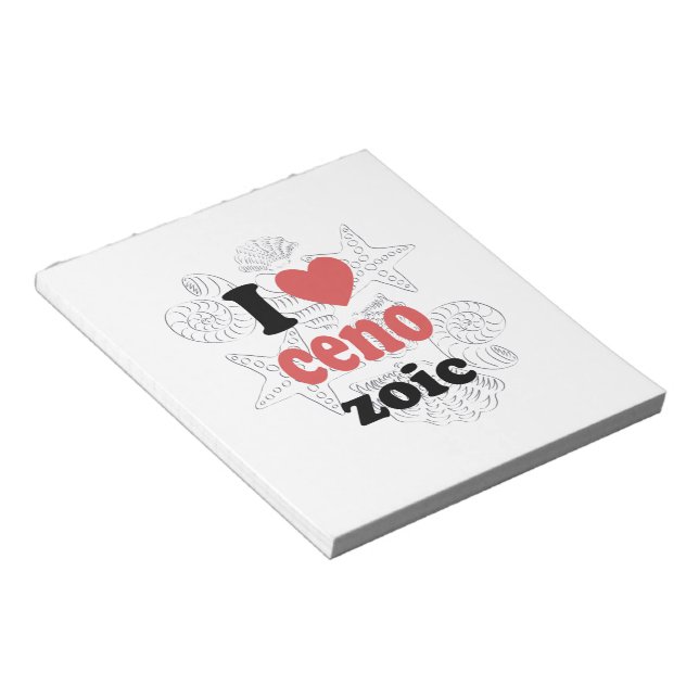 I love Cenozoic funny quote for scientists Notepad (Angled)