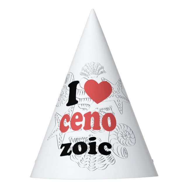 I love Cenozoic funny quote for scientists Party Hat (Front)