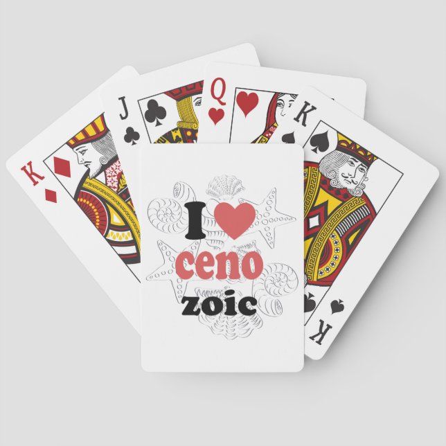 I love Cenozoic funny quote for scientists Playing Cards (Back)