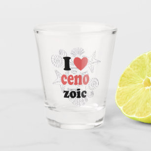 I love Cenozoic funny quote for scientists Shot Glass