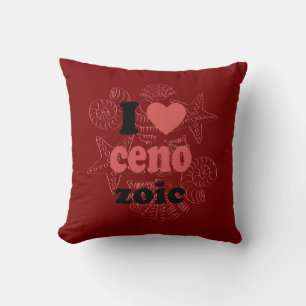 I love Cenozoic funny quote for scientists Throw Pillow