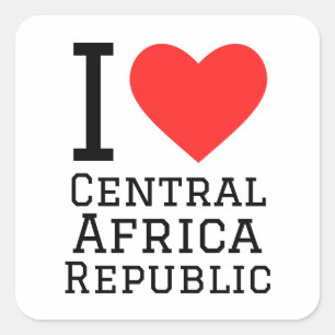 I love central africa republic  square sticker