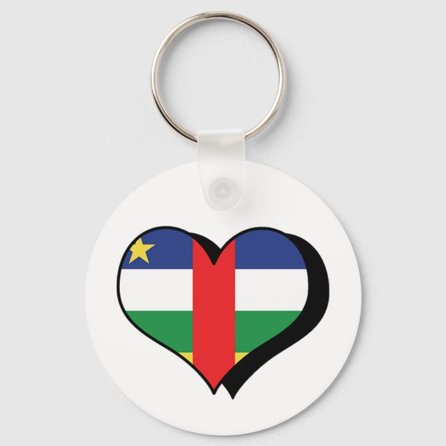 I Love Central African Republic Keychain (Front)
