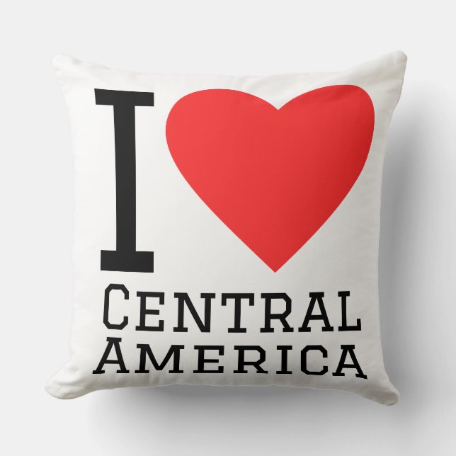 I love Central America  Throw Pillow (Front)