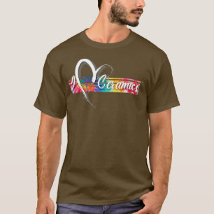 I Love Ceramics Tie Dye Cool Vintage Inspired T-Shirt