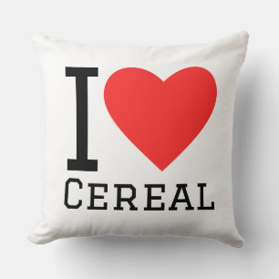 I love cereal throw pillow
