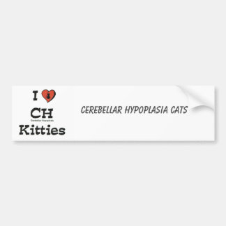 I Love CH Kitties Bumper Sticker