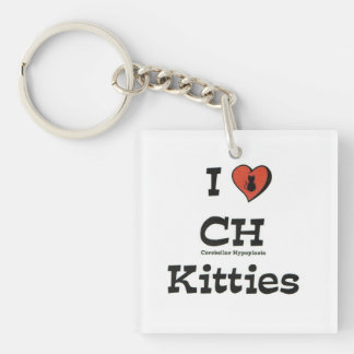 I Love CH Kitties Key Chain