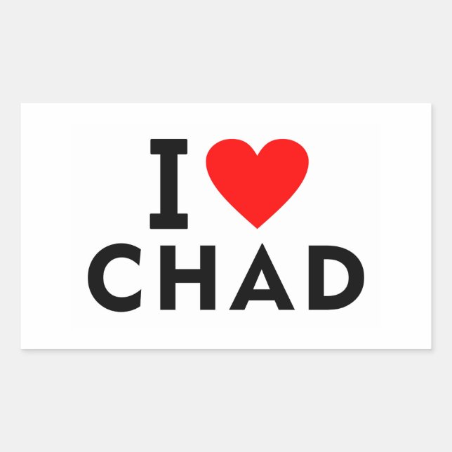 I love Chad Sticker (Front)