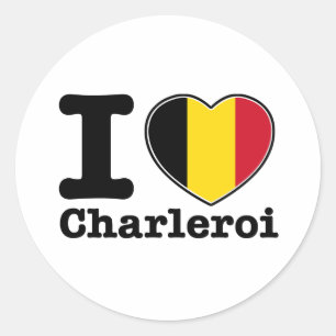 I love Charleroi Classic Round Sticker