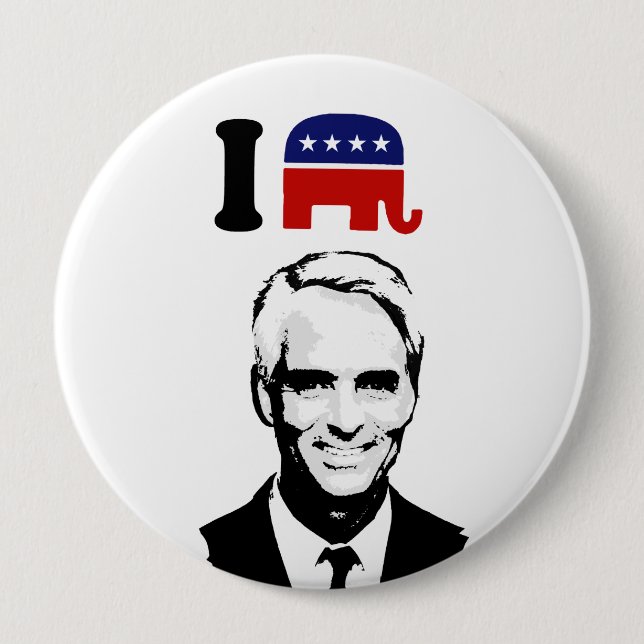 I Love Charlie Crist 4 Inch Round Button (Front)