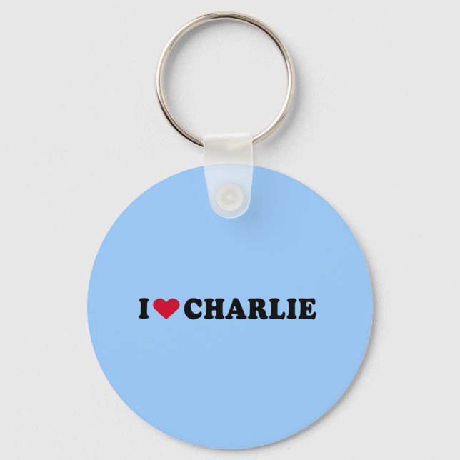 I LOVE CHARLIE KEYCHAIN (Front)