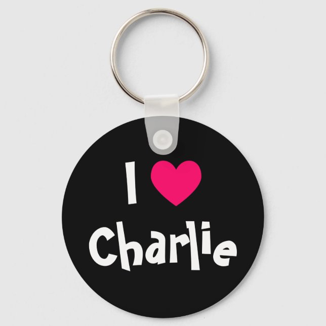 I Love Charlie Keychain (Front)