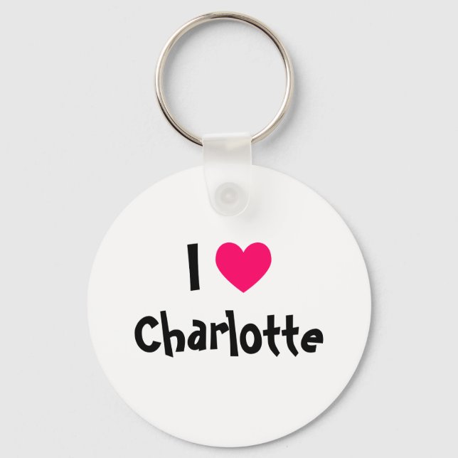 I Love Charlotte Keychain (Front)
