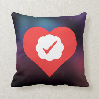 I Love Check Marks Throw Pillow
