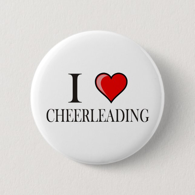 I love cheerleading 2 inch round button (Front)