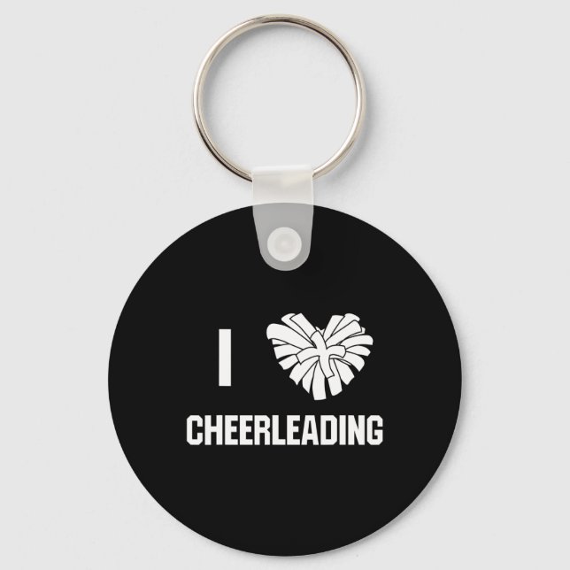 I Love Cheerleading Cheer Coach  Keychain (Front)