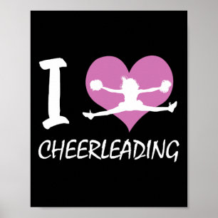 I Love Cheerleading Cute Cheerleading Gift  Poster