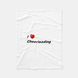 I Love Cheerleading Fleece Blanket