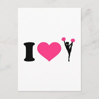 I love cheerleading postcard