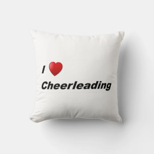 I Love Cheerleading Throw Pillow
