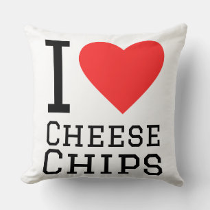 I love cheese chips  throw pillow