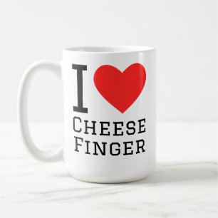 I love cheese finger coffee mug