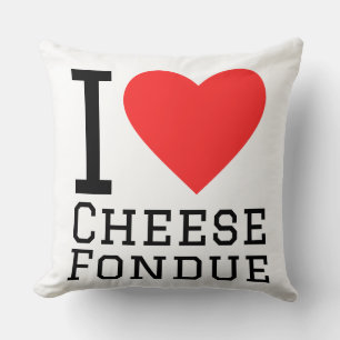 I love cheese fondue throw pillow