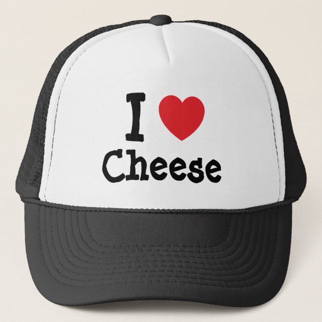 I love Cheese heart T-Shirt Trucker Hat (Front)