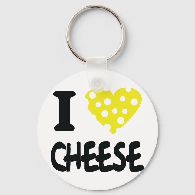 I love cheese icon keychain (Front)