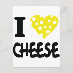 I love cheese icon postcard