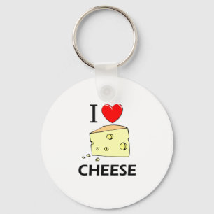I Love Cheese Keychain