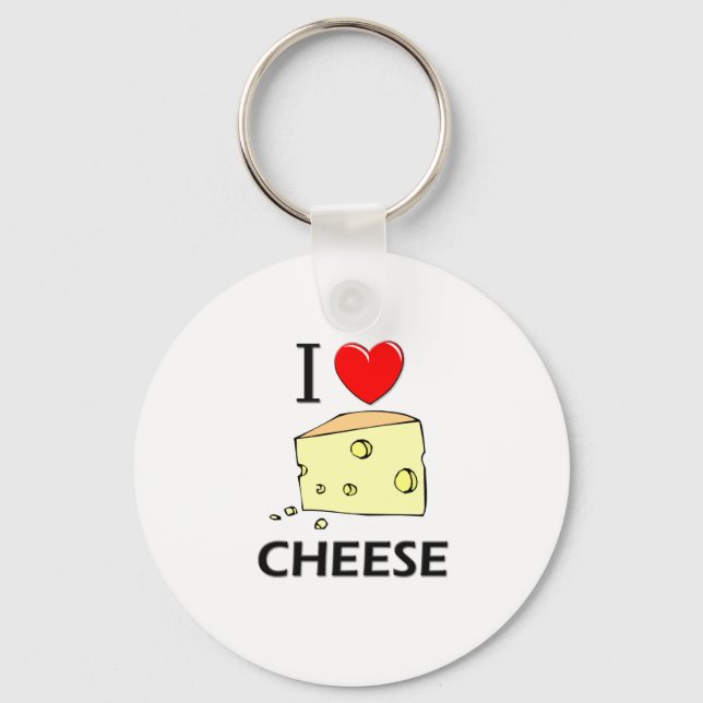 I Love Cheese Keychain (Front)