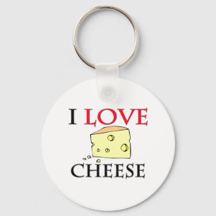 I Love Cheese Keychain