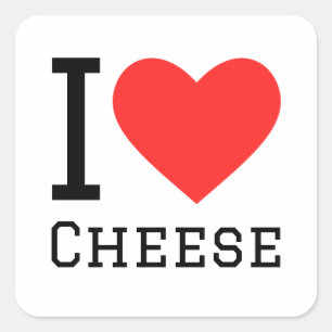 I love cheese square sticker
